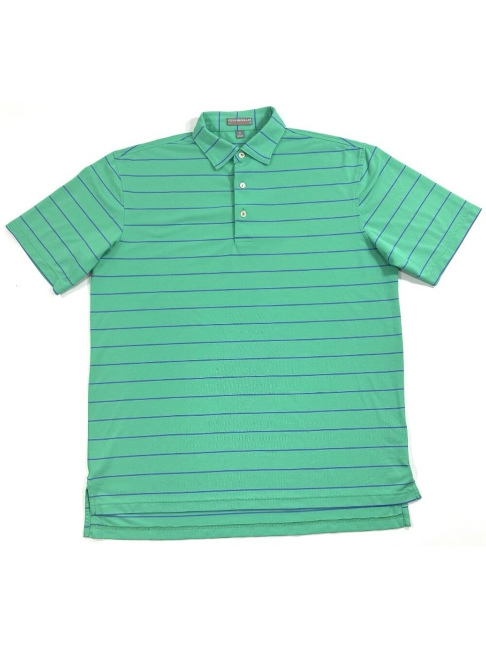 Peter Millar Mens Golf Polo Shirt Summer Comfort Size Medium Performance Striped